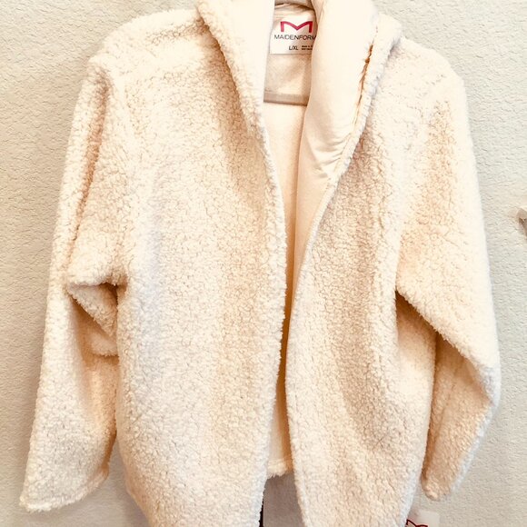 Maidenform Comfy Cozy Teddy Faux Fur Hooded Jacket - Picture 2 of 6